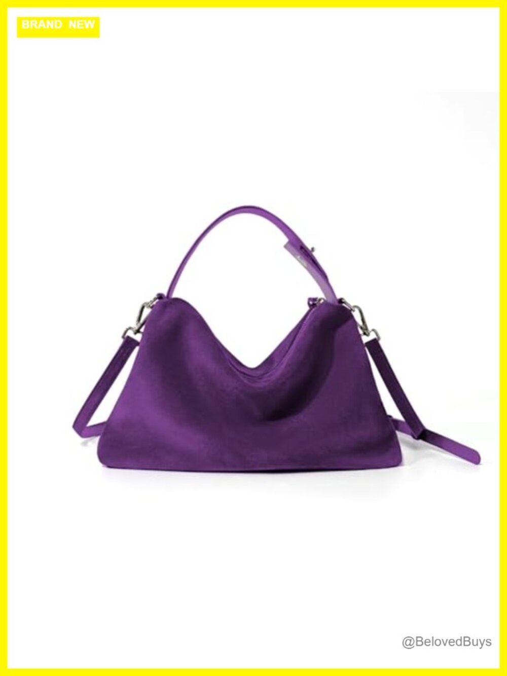 Suede Leather Tote Bag Crossbody Adjustable Strap Hobo Purse